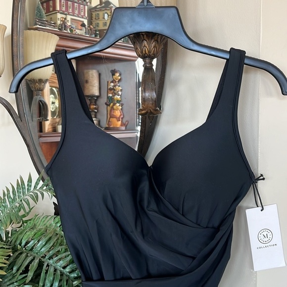 Brand New Martha Stewart Black Shaping Slimming Swimsuit One-Piece UPF 50 - Picture 5 of 15